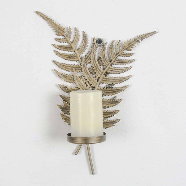 Wall sconce with fern