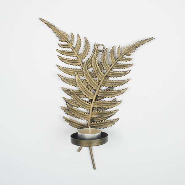 Wall sconce with fern