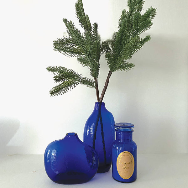 Apothecary Blue Candle/Pineapple and Coconut