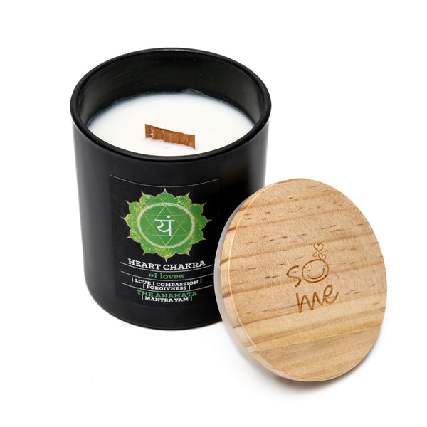 Meditation candle, Heart Chakra