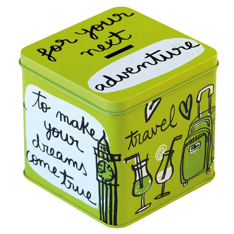 Tin storage box, For your next adventure