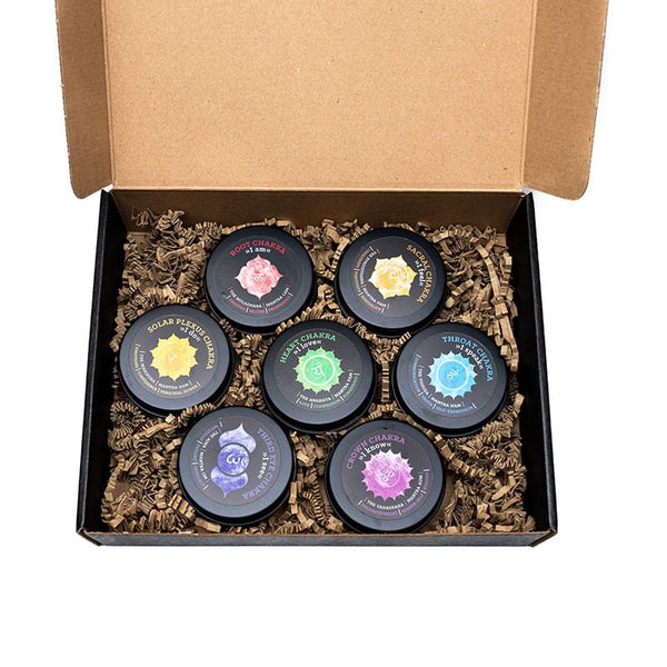 Set of meditation chakra candles