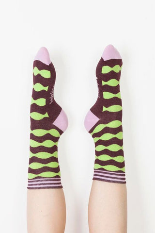 Nogavice, zeleno vijolični valovi